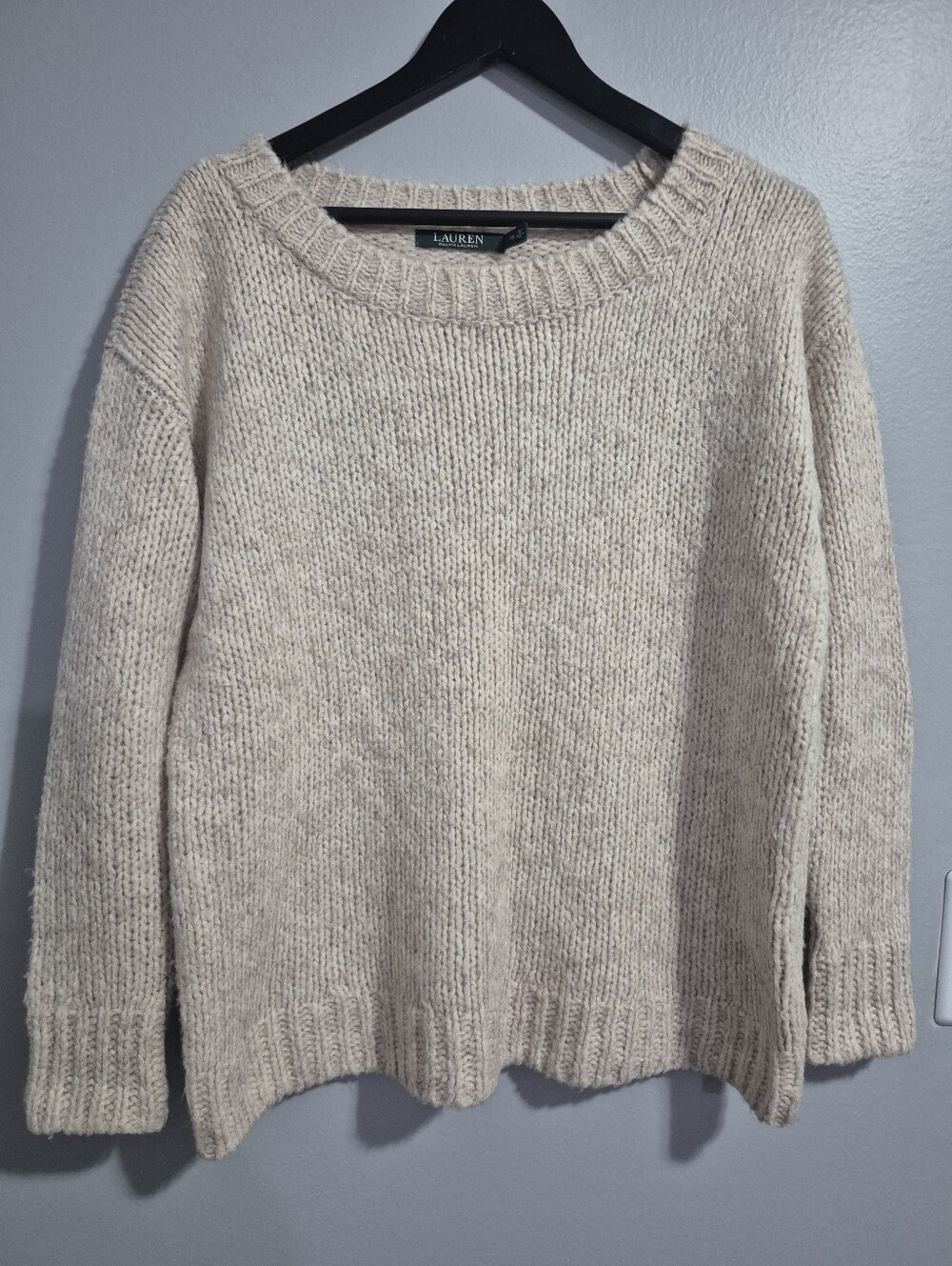 Lauren Ralph Lauren Cream Chunky Knit Pullover Sweater Size Xsmall